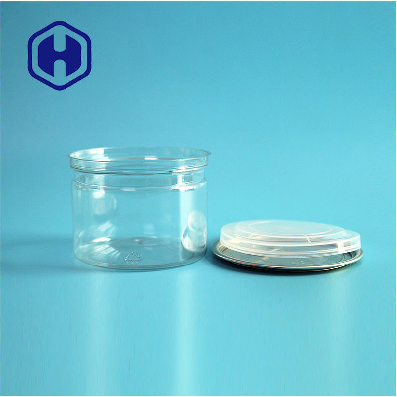 kẹo sô cô la đồ ăn nhẹ 250ml 8oz rõ ràng rõ ràng PET có thể đóng gói thực phẩm với dễ dàng mở đầu