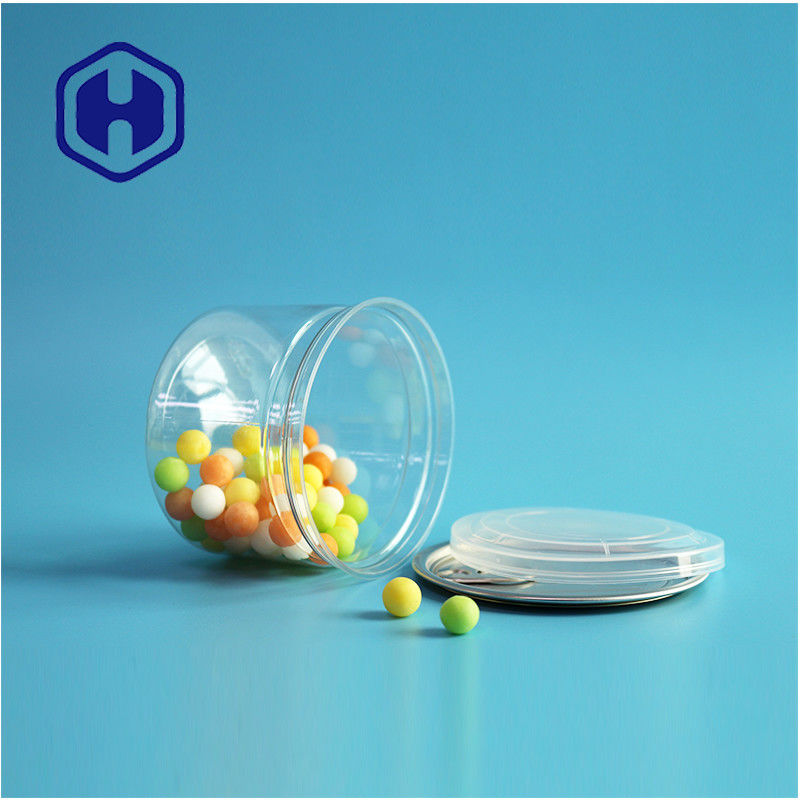 kẹo sô cô la đồ ăn nhẹ 250ml 8oz rõ ràng rõ ràng PET có thể đóng gói thực phẩm với dễ dàng mở đầu