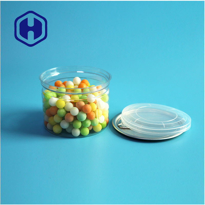 kẹo sô cô la đồ ăn nhẹ 250ml 8oz rõ ràng rõ ràng PET có thể đóng gói thực phẩm với dễ dàng mở đầu