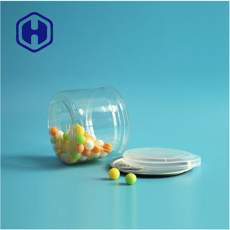 kẹo sô cô la đồ ăn nhẹ 250ml 8oz rõ ràng rõ ràng PET có thể đóng gói thực phẩm với dễ dàng mở đầu