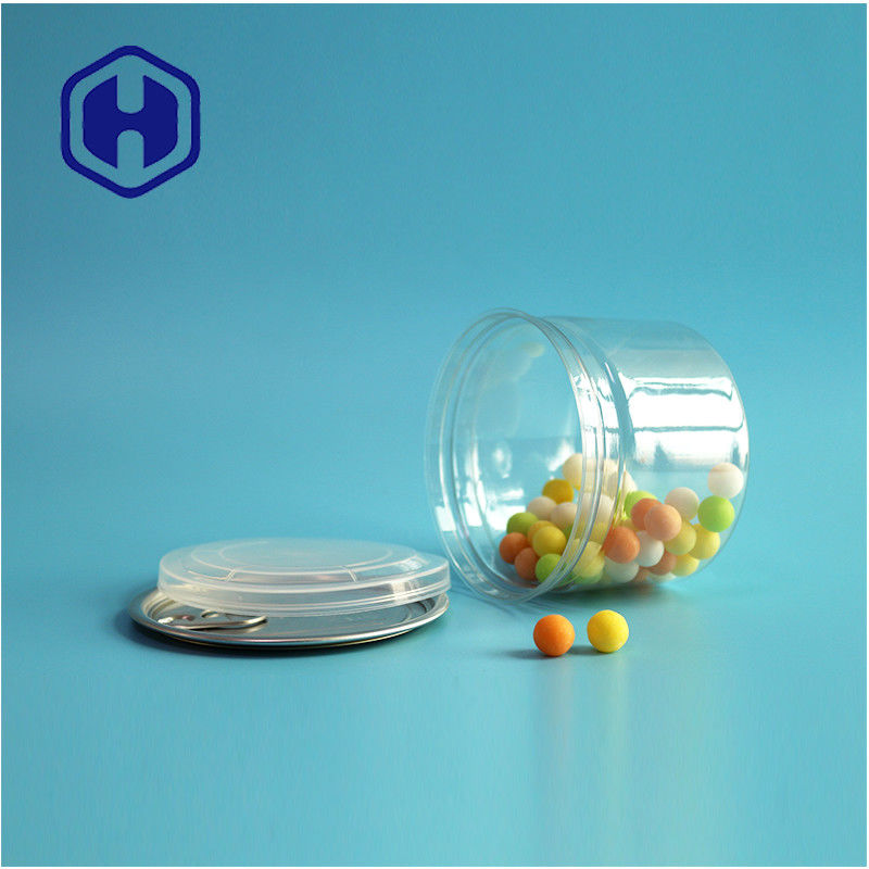 kẹo sô cô la đồ ăn nhẹ 250ml 8oz rõ ràng rõ ràng PET có thể đóng gói thực phẩm với dễ dàng mở đầu