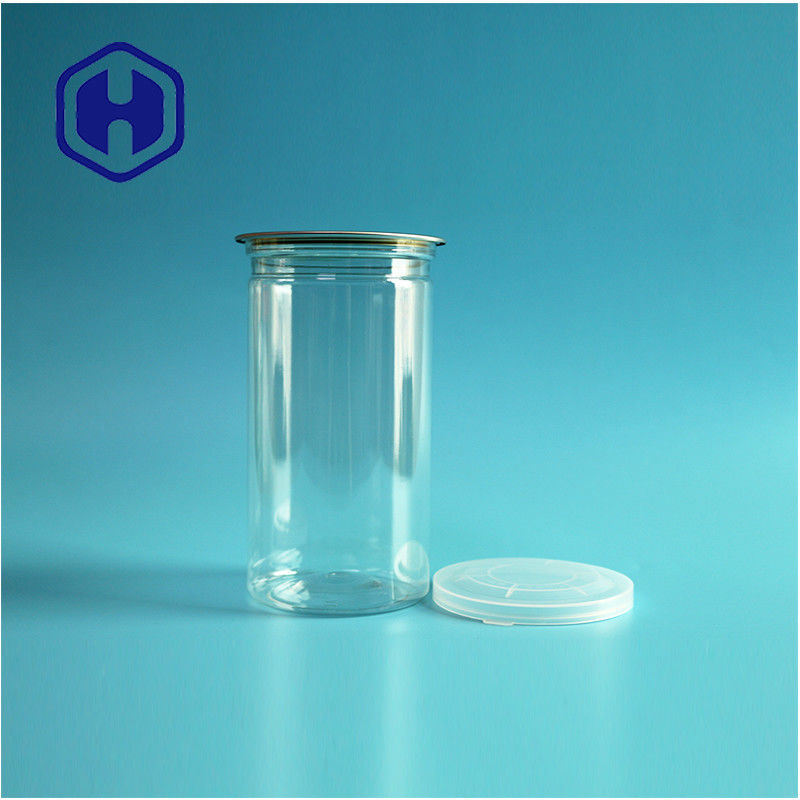 Dry Healthy Cat Dog Snack Food Powders 24oz Premium PET Can With Airtight Aluminum Lid (Bộ chứa PET cao cấp với nắp nhôm kín)