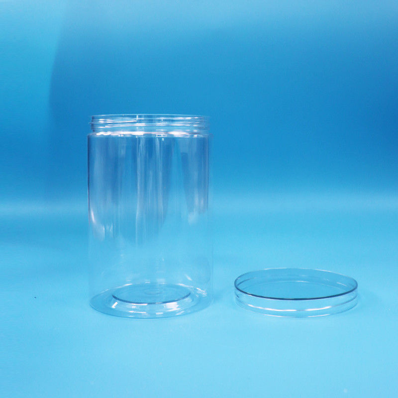35.5oz cấp thực phẩm thực phẩm kẹo hạt rõ ràng xi lanh tròn PET bình nhựa rõ ràng nắp vít