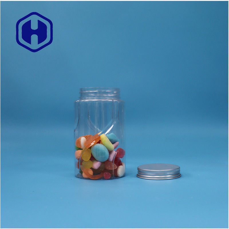 Hòn hình rõ ràng hạt PET hạt bạc hà kẹo đường đồ ăn cho trẻ em lọ nhôm nắp đầu