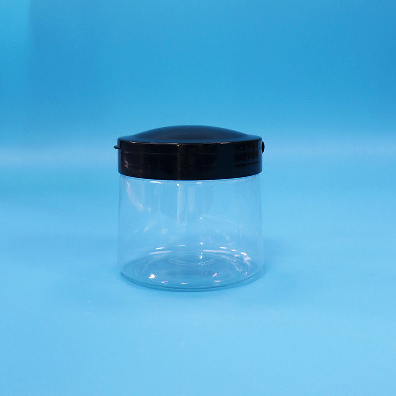 Chất lượng thực phẩm minh bạch Nhỏ tròn Nhựa Lưu trữ thực phẩm bình nhựa vít đầu nắp