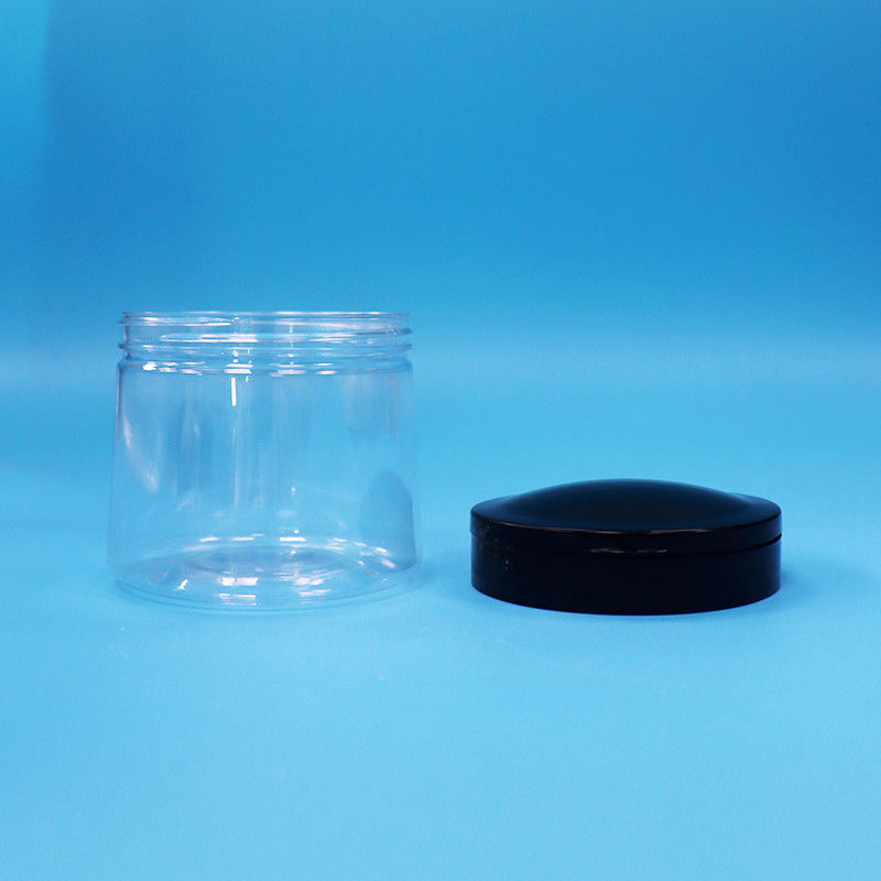 Chất lượng thực phẩm minh bạch Nhỏ tròn Nhựa Lưu trữ thực phẩm bình nhựa vít đầu nắp