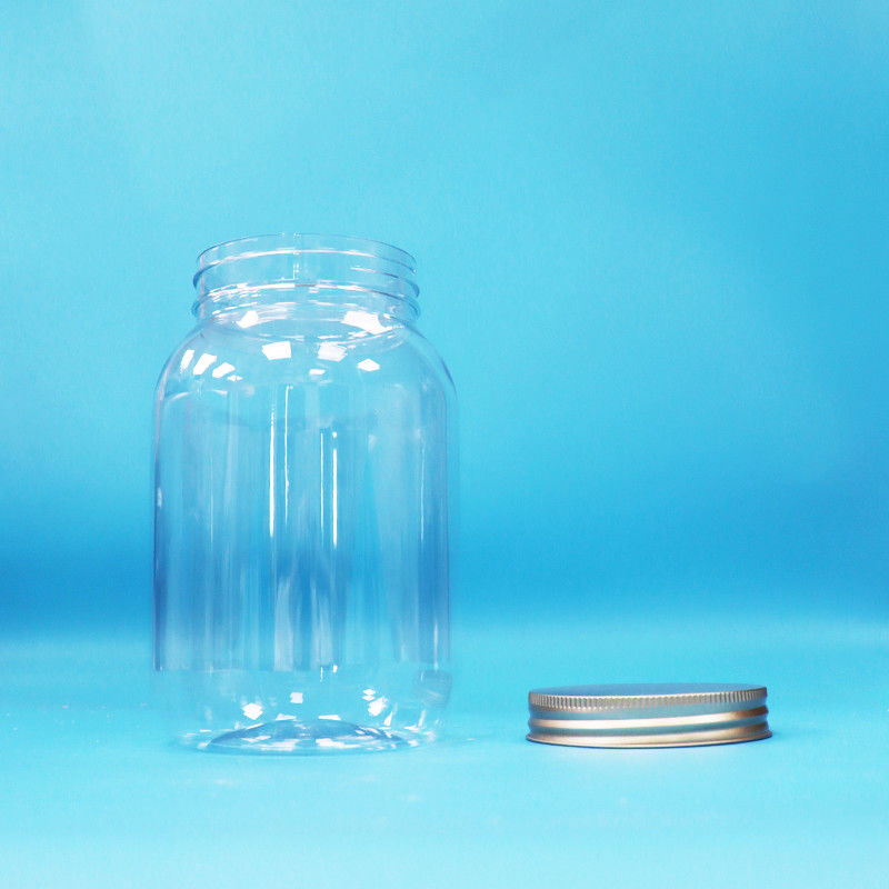 Thực phẩm lớp tinh khiết PET nhựa vòng lọ nhôm vít mũ phẳng cho thực phẩm kẹo hạt