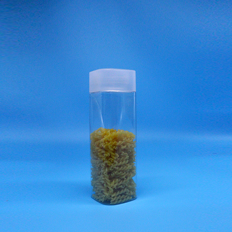 Môi rộng 600ml đồ ăn nhẹ kẹo mịn xuyên Quảng trường PET chai nhựa nét nét