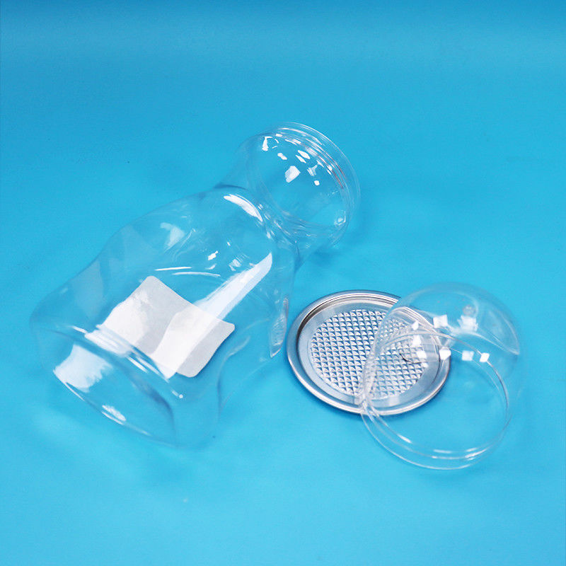 Thiết kế hình dạng mới ẩm thực trẻ em Khó kẹo vít nắp nắp Clear nhựa PET chất lượng thực phẩm lọ