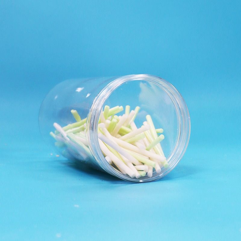 BPA miễn phí Clear Screw Cap Transparent Round Shape PET nhựa kẹo bánh quy hạt bình