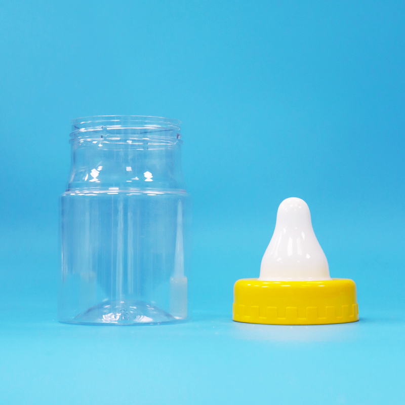 BPA miễn phí vít mũ Transparent PET nhựa niêm phong bình cho thực phẩm kẹo bánh quy hạt