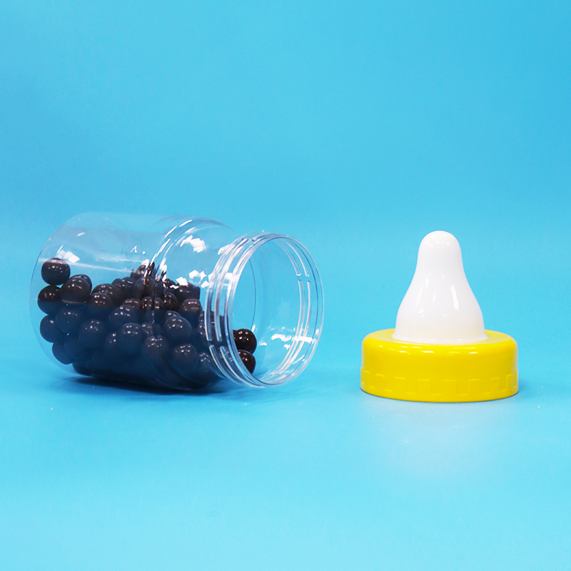 BPA miễn phí vít mũ Transparent PET nhựa niêm phong bình cho thực phẩm kẹo bánh quy hạt