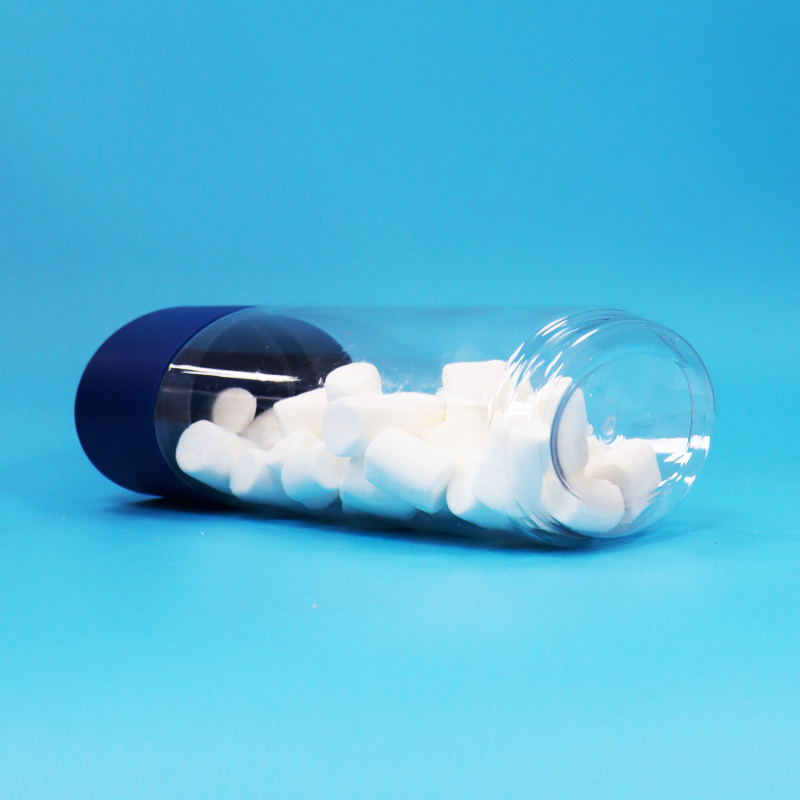 Hũ nhựa PET trong suốt hình bầu dục đựng bánh quy, hạt, kẹo, nắp chống giả mạo