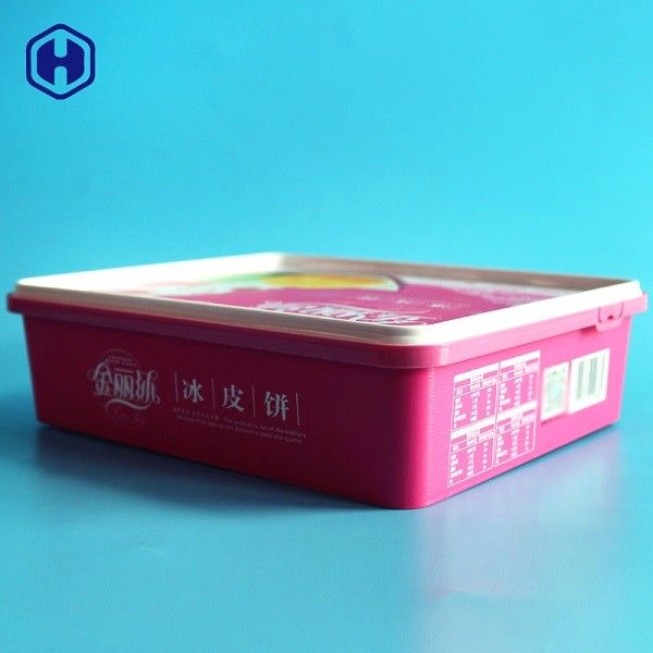 PP nhựa IML Hộp L25.7 * W21.3 * H6.9 480g Bánh đóng gói trái cây khô