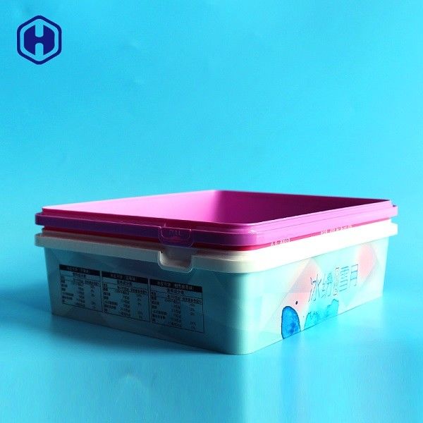 Tường mỏng IML Hộp đựng thức ăn bằng nhựa nhẹ đầy màu sắc