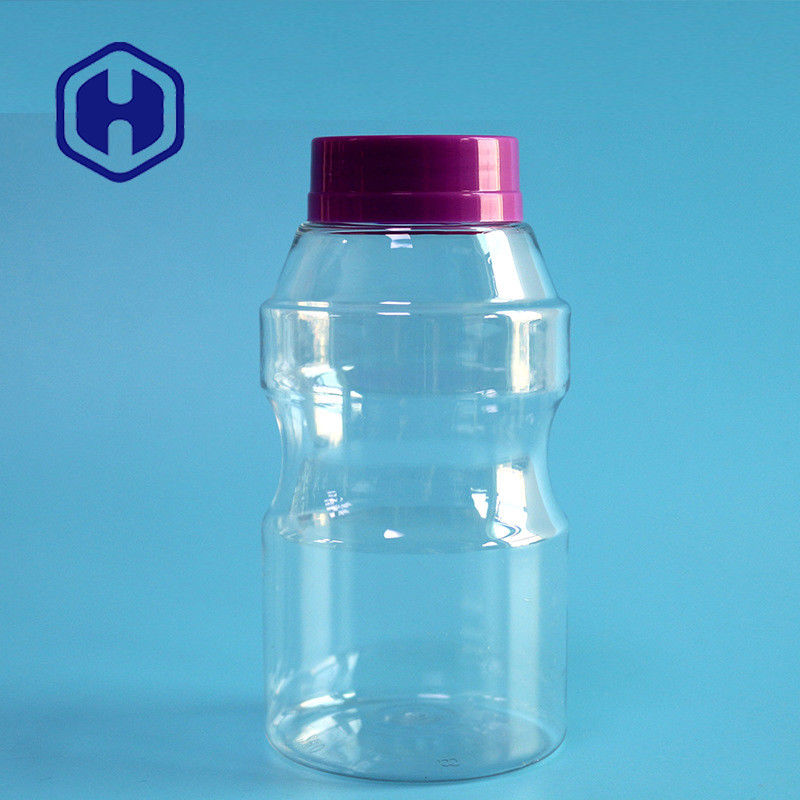 Lọ nhựa chống rò rỉ 300ml cho hạt đậu sô cô la Miệng nhỏ Lọ kẹo PET có nắp vặn