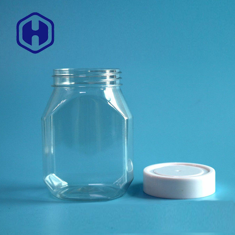 Không độc hại 390ml 13oz Hũ đựng bơ đậu phộng bằng nhựa Màu trong suốt