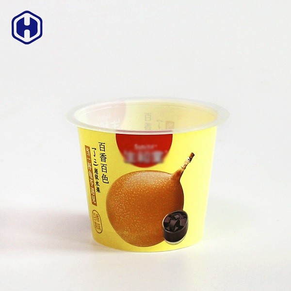 Nước ép trái cây IML Cup Lá Chất lỏng hàng đầu Leak Proof Đầy màu sắc Sữa chua rỗng Cup