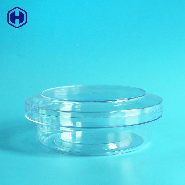 Leak Proof nhựa trong suốt Jar miệng rộng Hộp nhựa tròn