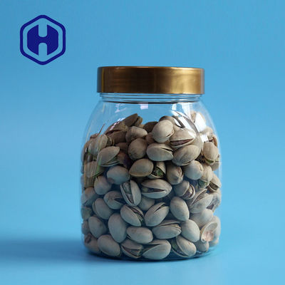 Miệng rộng nắp vặn bằng nhựa Hũ hạt điều 570ml Bpa Miễn phí trong suốt