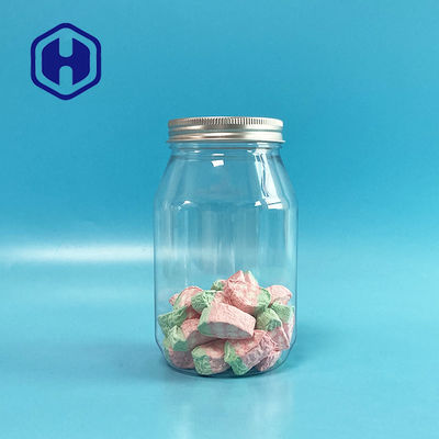 Đồ ăn nhẹ 560ml Bình nhựa Mason Chai có chiều cao bằng nhôm trên cùng 136mm