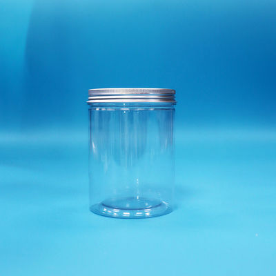 kẹo bánh quy thức ăn cho trẻ sơ sinh Transparent PET có thể niêm phong nhựa vòng lọ nhôm nắp