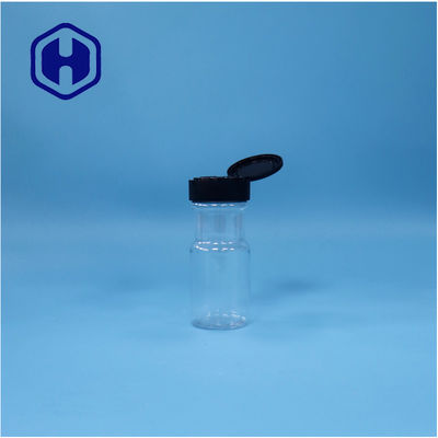 Nhựa trong suốt gia vị muối ớt đen bột Basil PET Jar Flip Top Cap