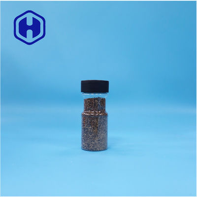 PET trong suốt muối mù tạt đen ớt bột cà ri gia vị bình Flip Top Cap