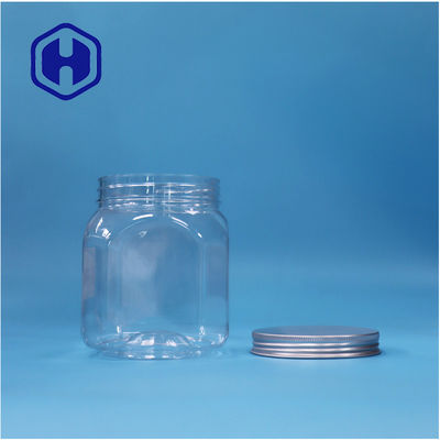 Polygonal hình dạng rõ ràng bánh quy nhựa đá kẹo hạt đường bình nhôm nắp đầu