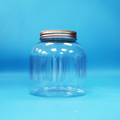 Nhựa Transparent PET vòng kẹo bình thực phẩm hàng ngày với nắp vít nhôm
