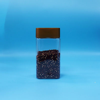 Thức ăn bánh quy rõ ràng kẹo chất lượng thực phẩm PET hình vuông hộp nhựa lưu trữ nắp vít