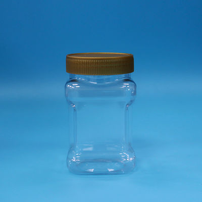 Hình dạng độc đáo Good Airtight Transparent PET Candy Plastic Food Grade Jar Screw Lid