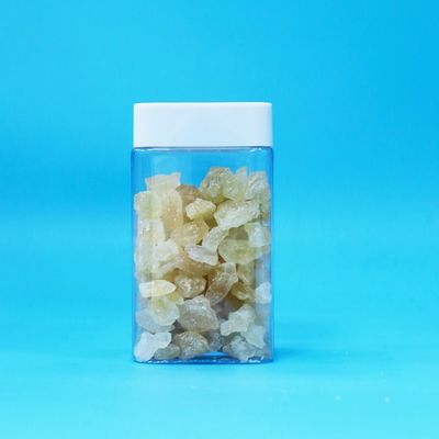 Hũ đựng đồ ăn nhẹ, kẹo bằng nhựa PET trong suốt, không chứa BPA, nắp vặn màu trắng, hình vuông