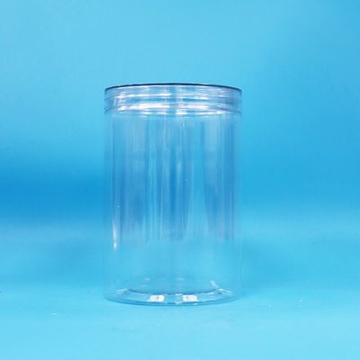 Hũ đựng kẹo đậu phộng bằng nhựa PET trong suốt, hình tròn cao, nắp trong