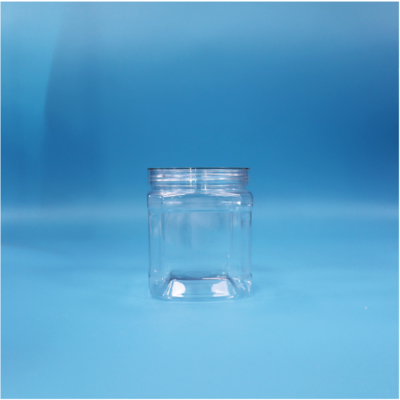 Hũ PET vuông trong suốt 500 ml đựng quả sung khô, dừa bào, ô mai