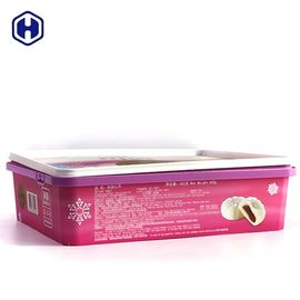 PP nhựa màu tím IML Hộp 450g Bánh trung thu Nhãn tùy chỉnh