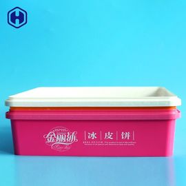87oz IML Hộp Moon Cake Nhựa PP Food Container Airtight Square Cover Bao bì