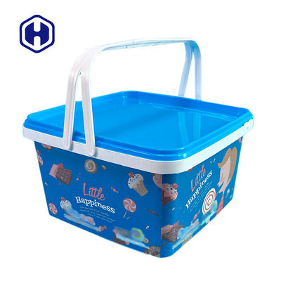 Hộp đựng bánh quy IML vuông 195mm 113OZ tùy chỉnh