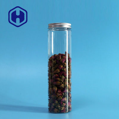 Hộp nhựa chống rò rỉ tròn 420ml Bao bì Bánh quy dài với nắp nhôm