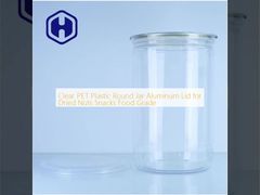 Hũ nhựa PET trong suốt có nắp nhôm để bảo quản thực phẩm