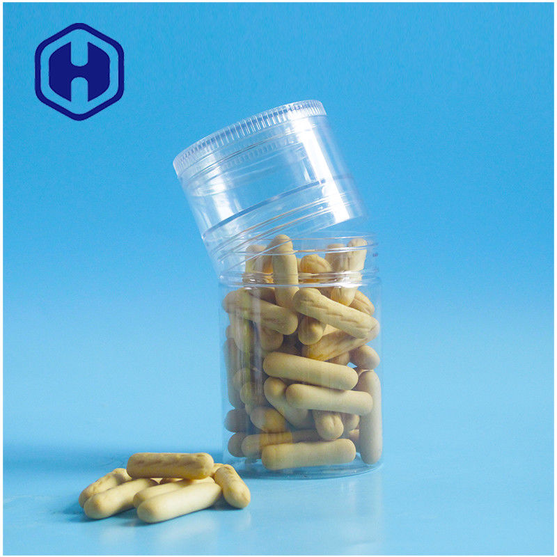 Hũ nhựa PET 240ml H92mm Nắp vặn 2 lớp Dán thanh mứt Bánh quy rỗng