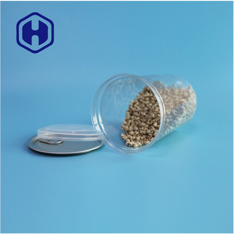 Thực phẩm biển hạt thực phẩm an toàn minh bạch tái chế PET tròn thực phẩm hộp với dễ dàng mở đầu