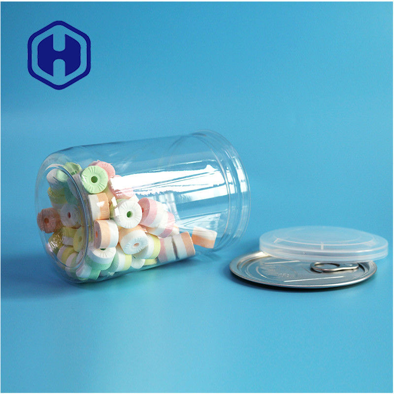 500ml 17oz Supermarket Bao bì PET nhựa trong suốt với cuối nhôm dễ dàng mở