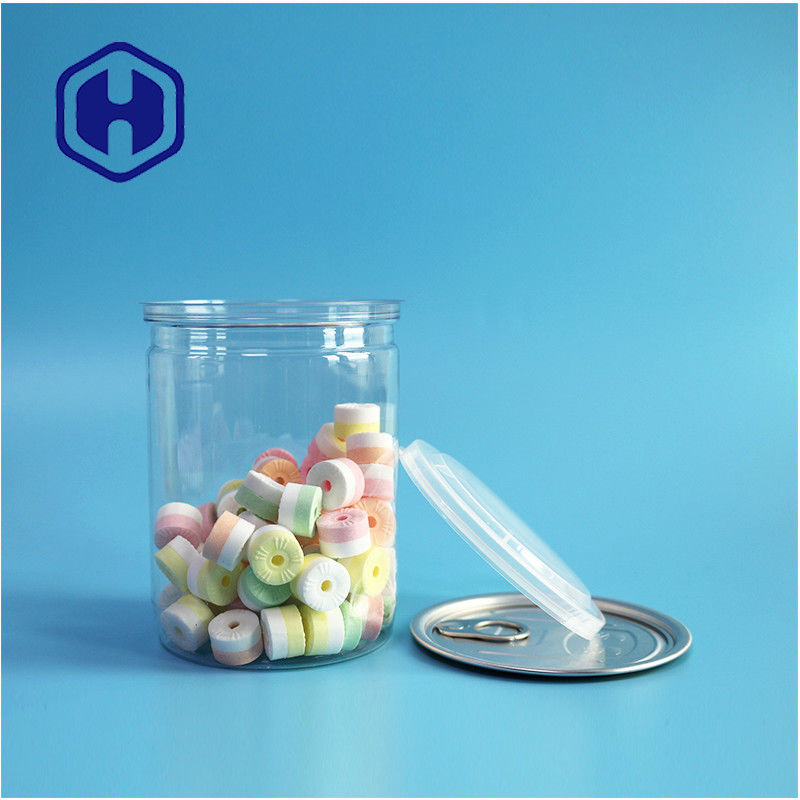 500ml 17oz Supermarket Bao bì PET nhựa trong suốt với cuối nhôm dễ dàng mở