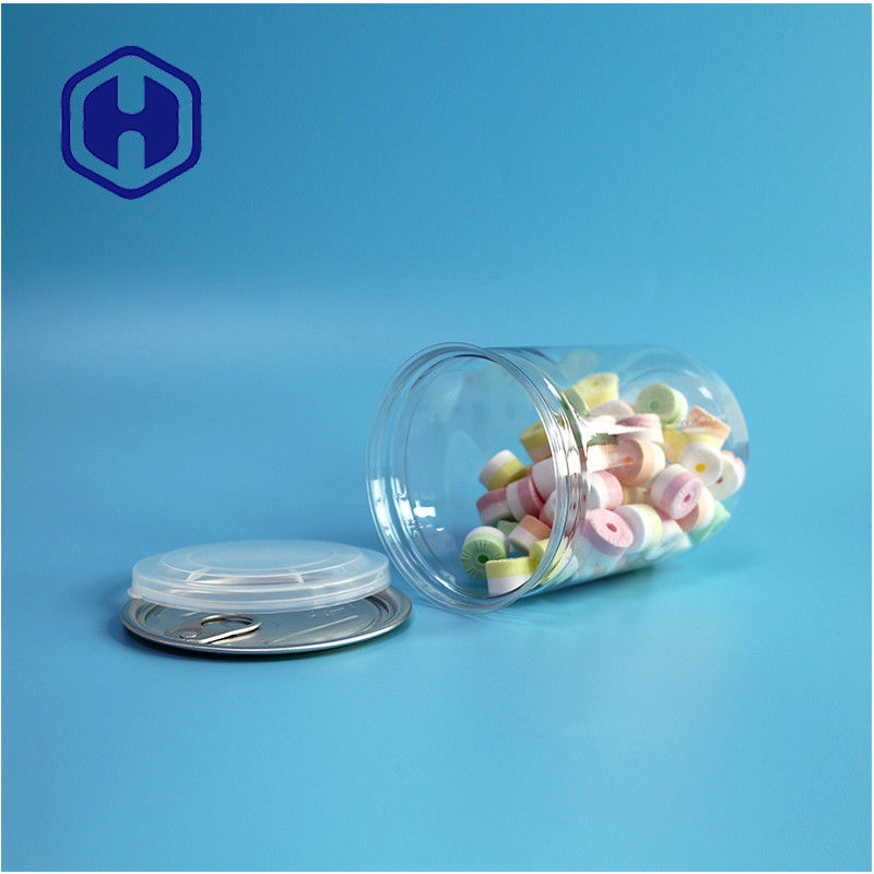 500ml 17oz Supermarket Bao bì PET nhựa trong suốt với cuối nhôm dễ dàng mở