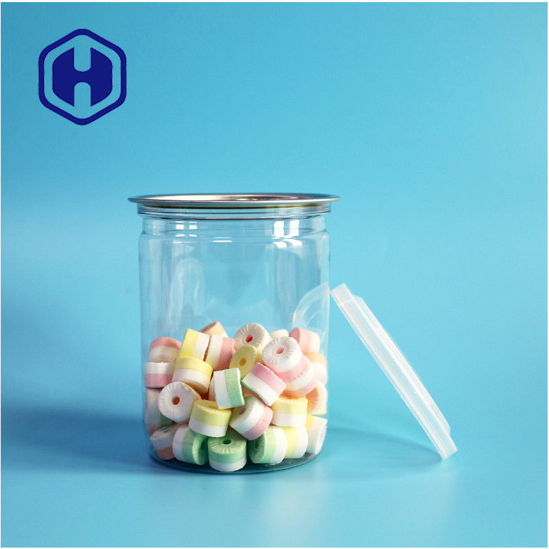 500ml 17oz Supermarket Bao bì PET nhựa trong suốt với cuối nhôm dễ dàng mở