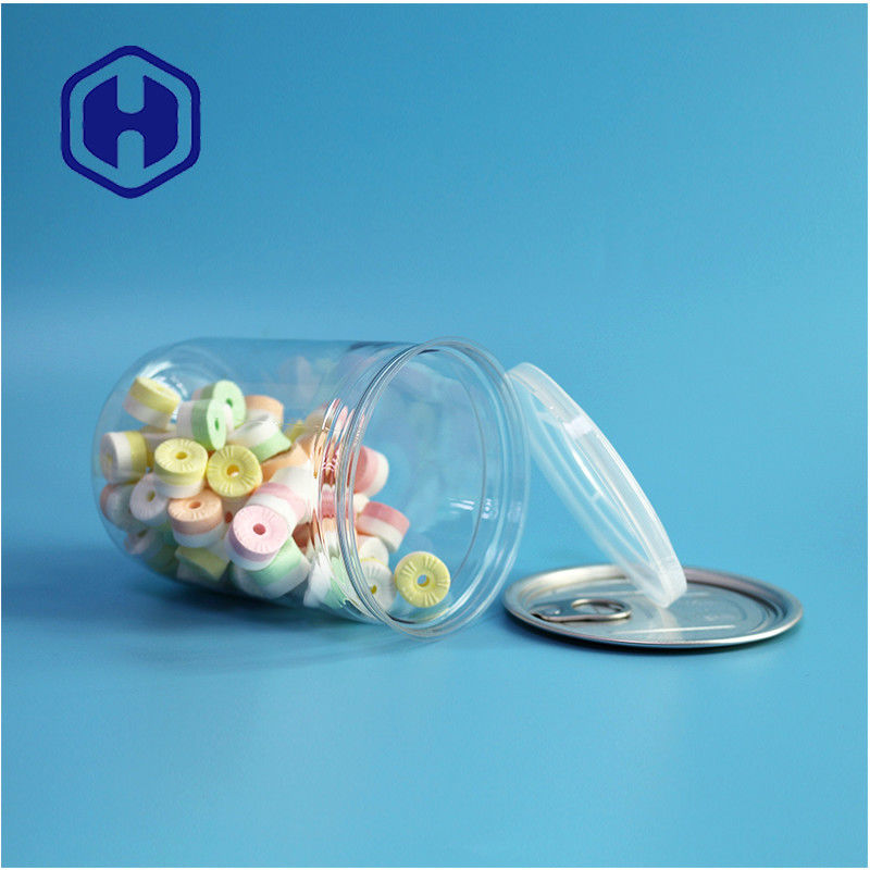 500ml 17oz Supermarket Bao bì PET nhựa trong suốt với cuối nhôm dễ dàng mở