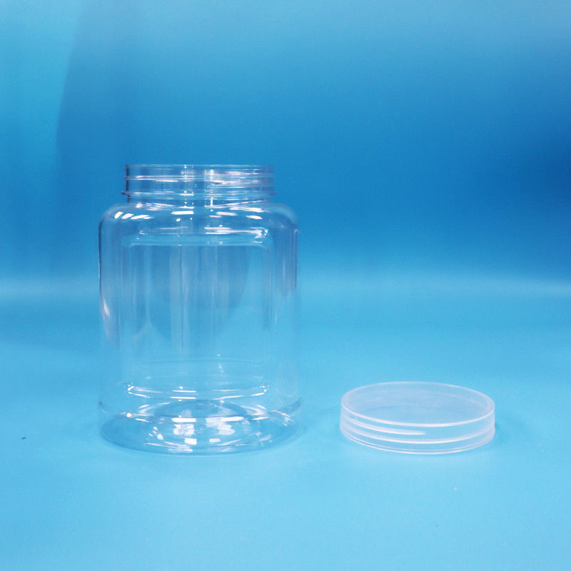 Năng lượng thực phẩm chống giả mạo Mũ PET rõ ràng bình nhựa cho các loại hạt thực phẩm kẹo mì