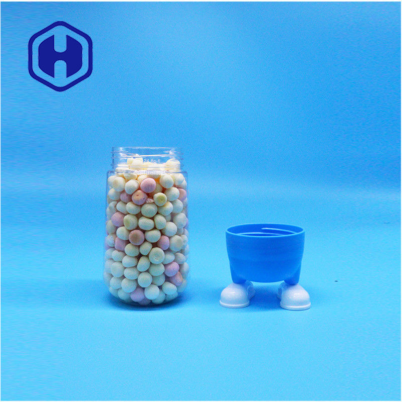 Hình dạng độc đáo nhựa chất lượng thực phẩm kẹo đường bánh quy quà tặng Clear Jar Fancy Screw Cover