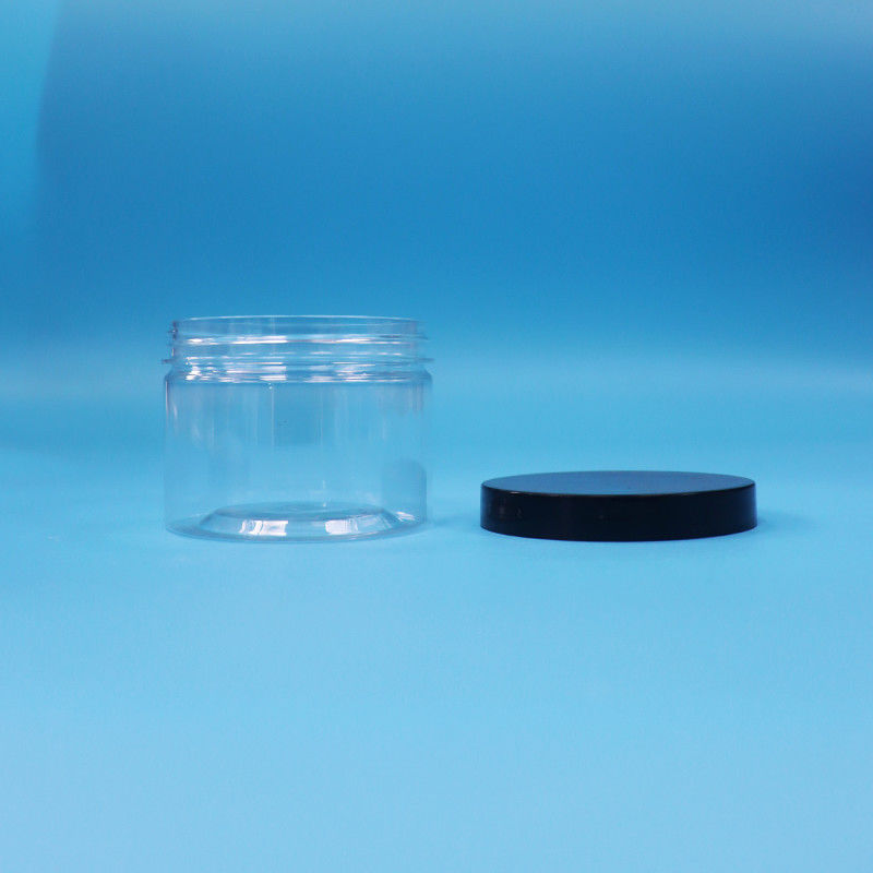 Hình dạng miệng tròn rõ ràng PET lọ nhựa cho hạt trà đen đồ chơi quà tặng kẹo Cooike